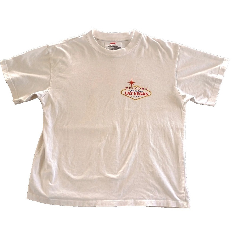 Welcome to Las Vegas Formula 1 White T-Shirt Large